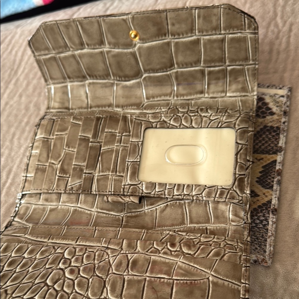 Brahmin Brown Satchel with Exotic Snake Print - Picture 13 of 17